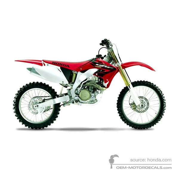 Stickers voor Honda CRF450R 2004 - Rood • Honda OEM Stickers