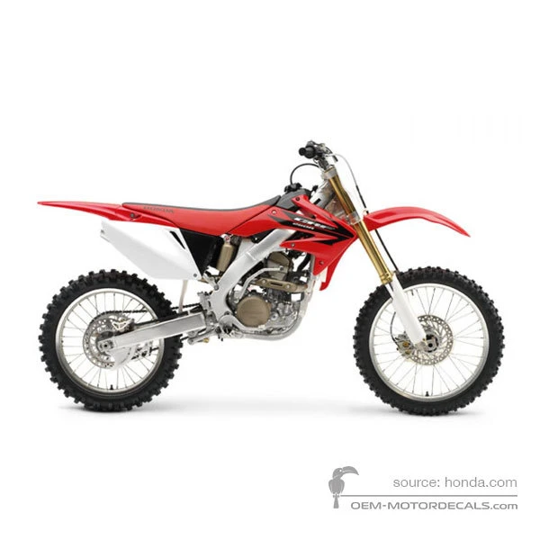 Stickers voor Honda CRF450R 2006 - Rood • Honda OEM Stickers