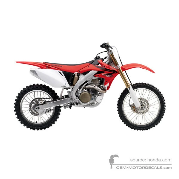 Stickers voor Honda CRF450R 2007 - Rood • Honda OEM Stickers