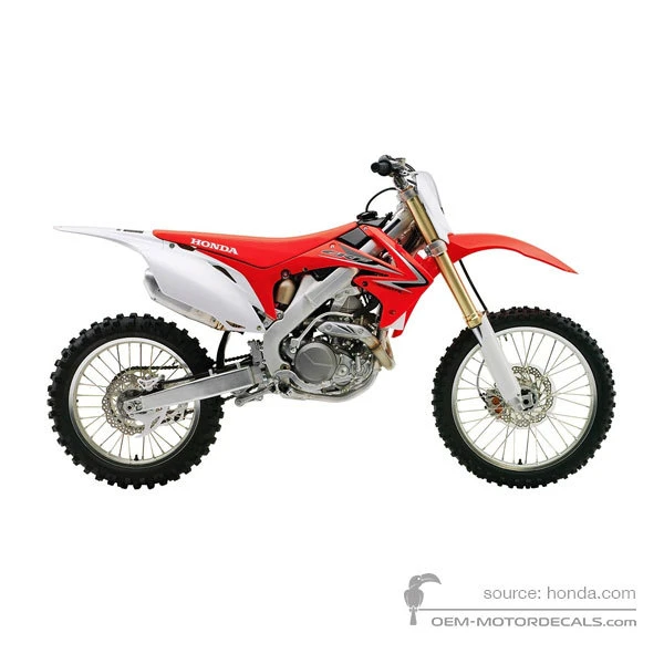 Stickers voor Honda CRF450R 2010 - Rood • Honda OEM Stickers