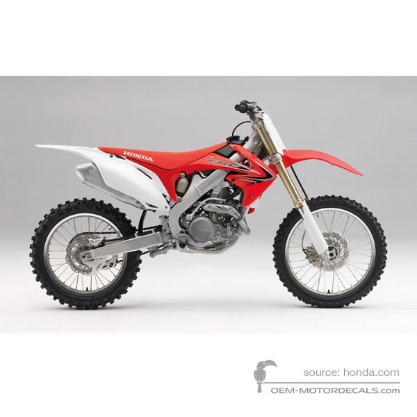 Naklejki do Honda CRF450R 2011 - Czerwony • Honda Naklejki OEM