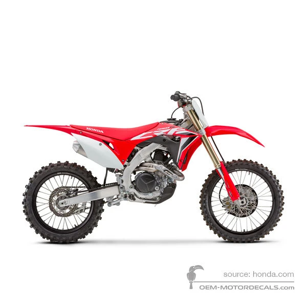 Naklejki do Honda CRF450R 2018 - Czerwony • Honda Naklejki OEM