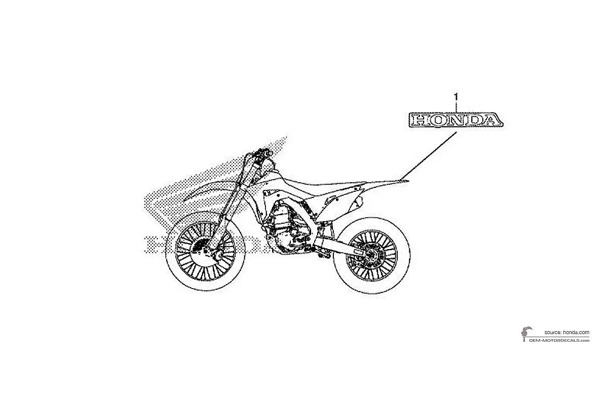 Decals for Honda CRF450R 2020 - Red • Honda OEM Decals