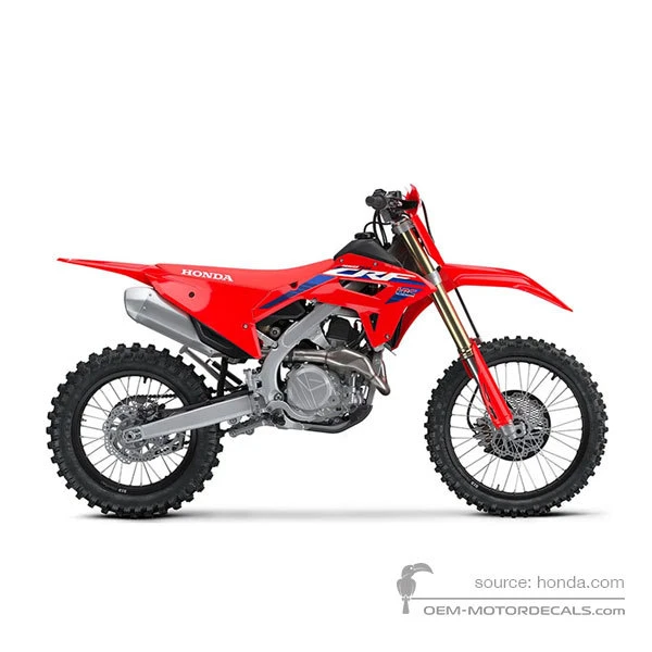 Stickers voor Honda CRF450R 2024 - Rood • Honda OEM Stickers