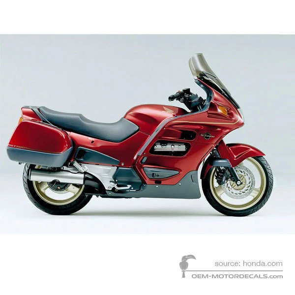 Aufkleber für Honda ST1100 ABS PAN EUROPEAN 2000 - Rot • Honda OEM-Aufkleber