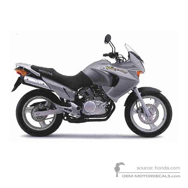 Naklejki do Honda XL125V VARADERO 2004 - Srebrny • Honda Naklejki OEM