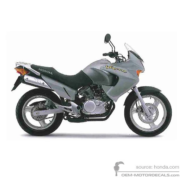 Aufkleber für Honda XL125V VARADERO 2005 - Silber • Honda OEM-Aufkleber