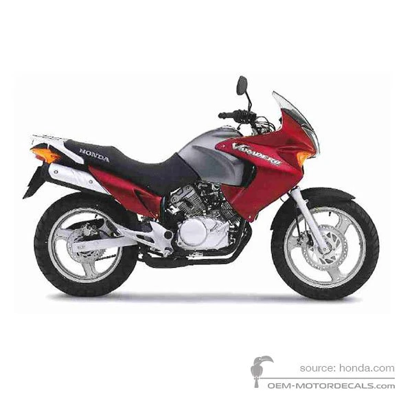 Adesivi per Honda XL125V VARADERO 2005 - Rosso • Honda Adesivi OEM