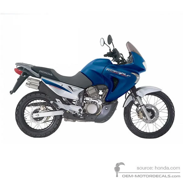 Decals for Honda XL650V TRANSALP 2005 - Blue • Honda OEM Decals