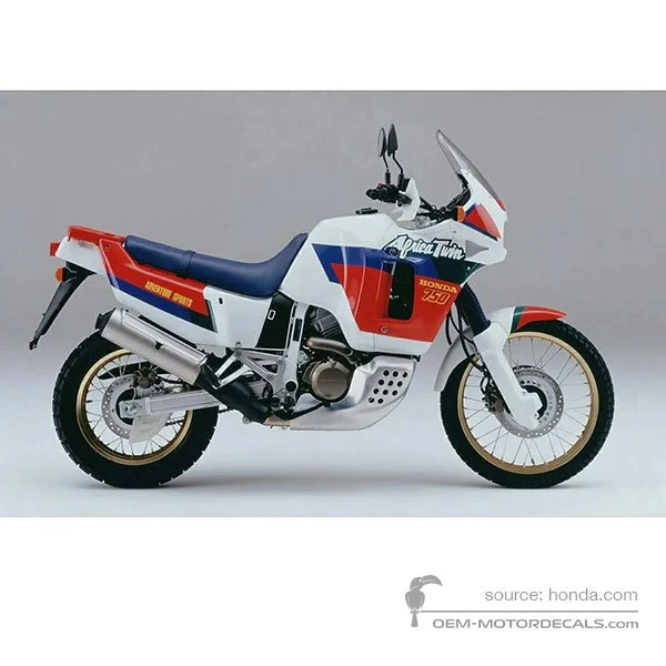 Stickers voor Honda XRV750 AFRICA TWIN 1990 - Wit • Honda OEM Stickers