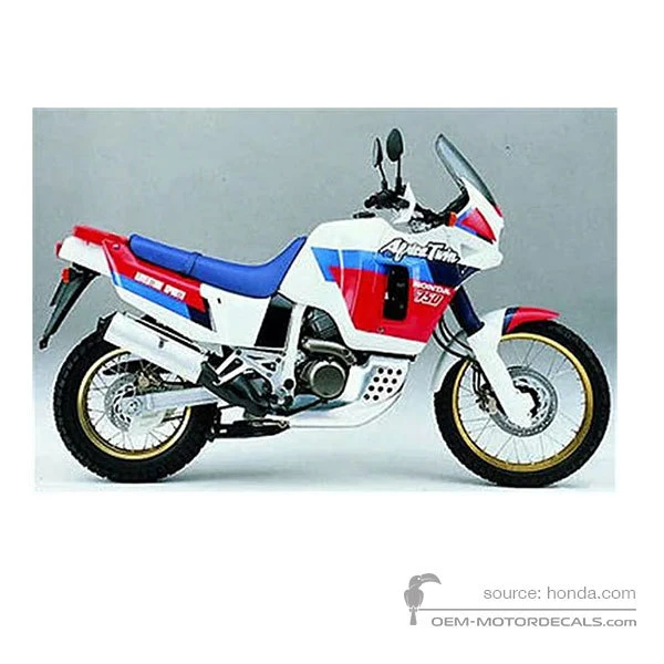 Stickers voor Honda XRV750 AFRICA TWIN 1990 - Wit • Honda OEM Stickers