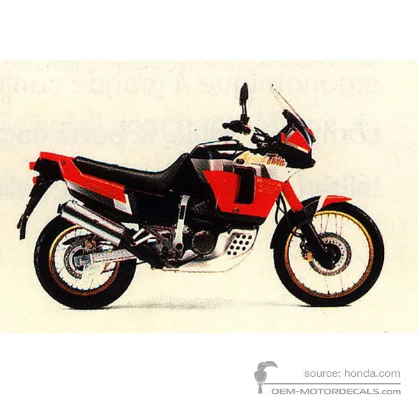 Stickers voor Honda XRV750 AFRICA TWIN 1991 - Zwart • Honda OEM Stickers