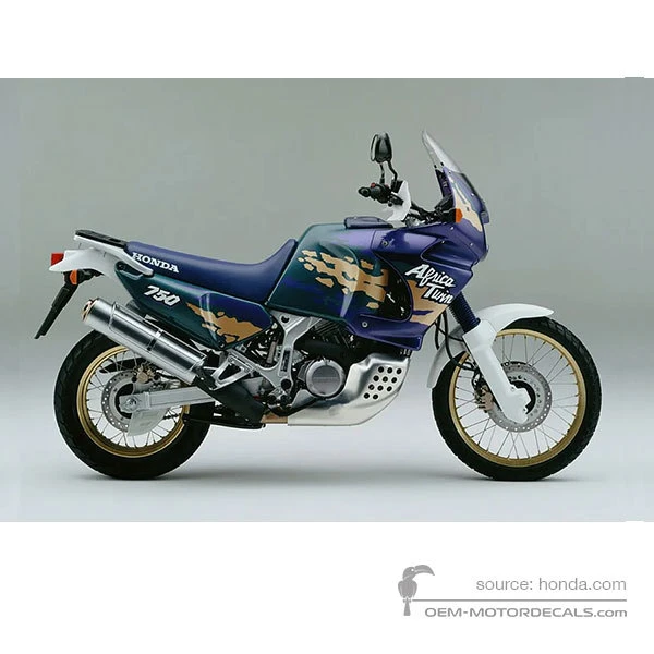 Naklejki do Honda XRV750 AFRICA TWIN 1993 - Zielony • Honda Naklejki OEM