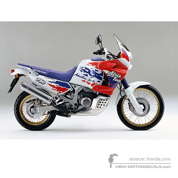 Decals for Honda XRV750 AFRICA TWIN 1995 - White • Honda OEM Decals