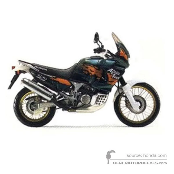 Stickers voor Honda XRV750 AFRICA TWIN 1995 - Groen • Honda OEM Stickers