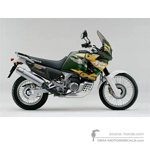 Autocollants pour Honda XRV750 AFRICA TWIN 1998 - Vert • Honda Autocollants OEM