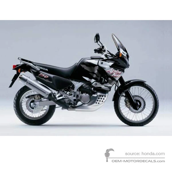 Naklejki do Honda XRV750 AFRICA TWIN 1999 - Czarny • Honda Naklejki OEM