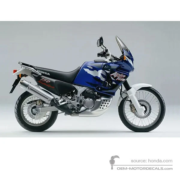 Naklejki do Honda XRV750 AFRICA TWIN 1999 - Niebieski • Honda Naklejki OEM