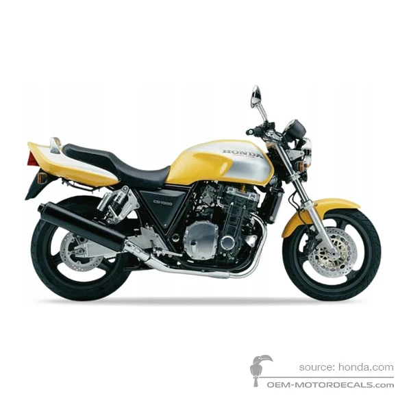 Adesivi per Honda CB1000F 1994 - Giallo • Honda Adesivi OEM