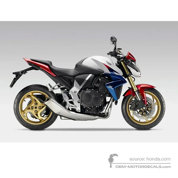Stickers voor Honda CB1000R 2012 - Wit • Honda OEM Stickers