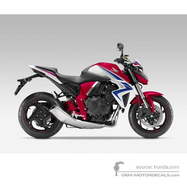Stickers voor Honda CB1000R 2015 - Rood • Honda OEM Stickers