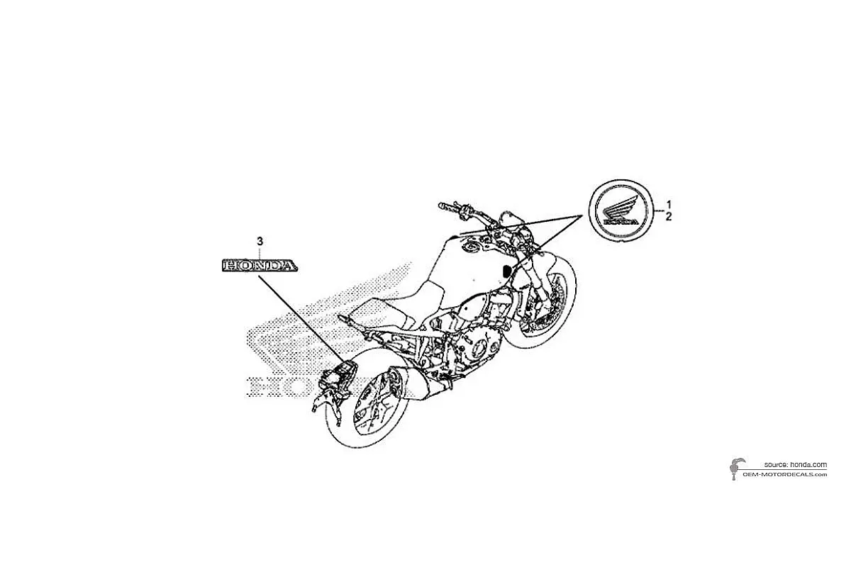 Pegatinas para Honda CB1000R 2021 - Negro • Honda Pegatinas OEM