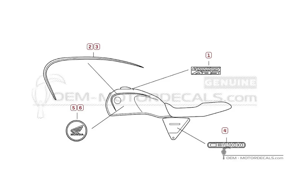 Adesivi per Honda CB1100 2013 • Honda Adesivi OEM