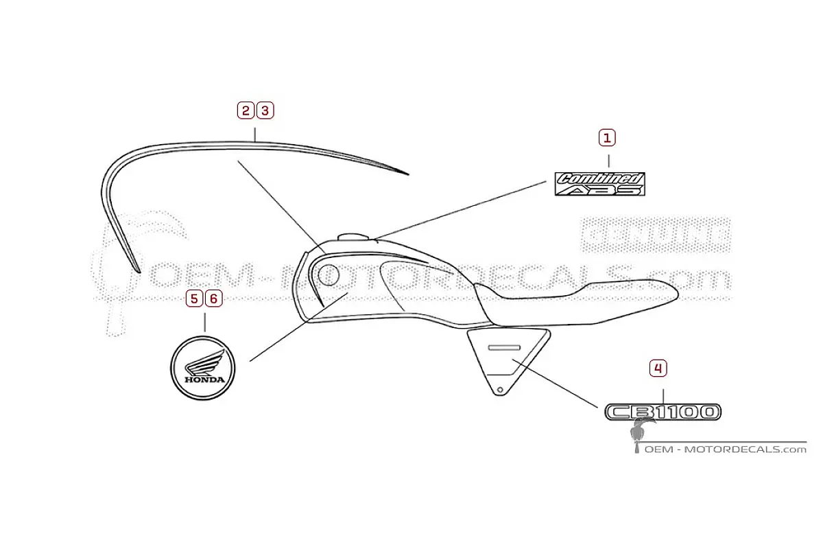 Adesivi per Honda CB1100 2013 • Honda Adesivi OEM