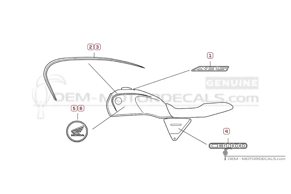 Adesivi per Honda CB1100 2015 • Honda Adesivi OEM