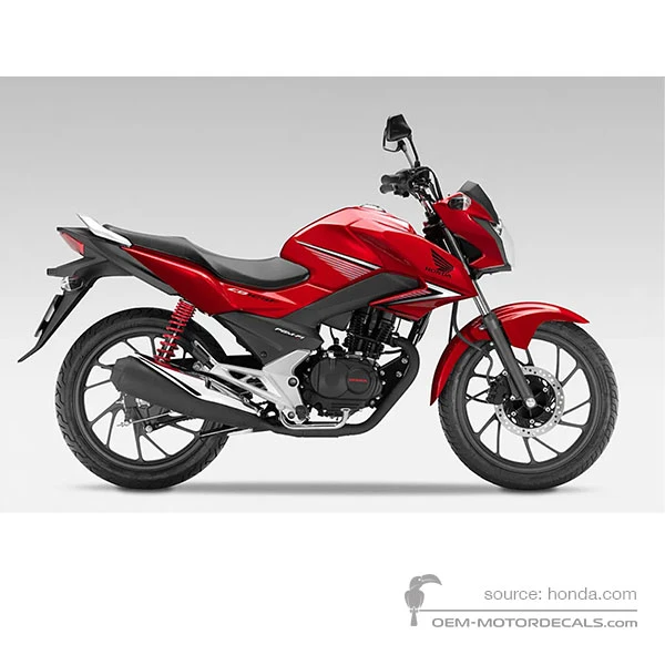 Naklejki do Honda CB125F 2018 - Czerwony • Honda Naklejki OEM