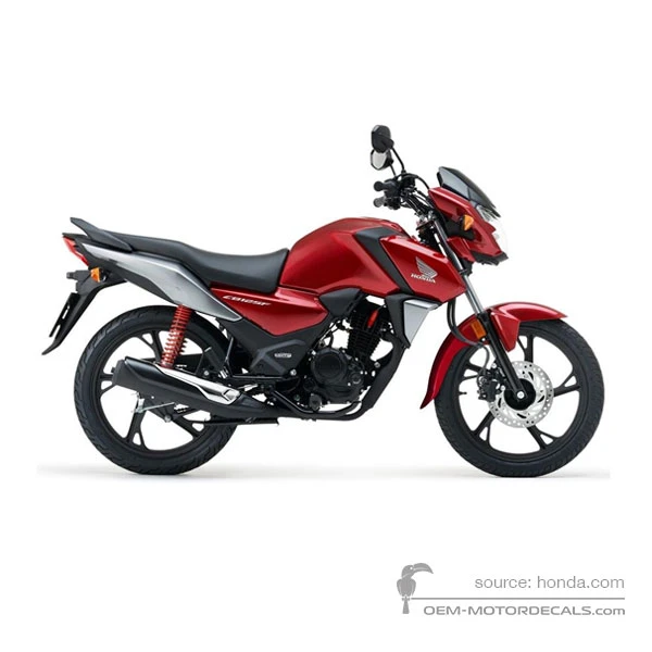 Decals for Honda CB125F 2022 - Red • Honda OEM Decals
