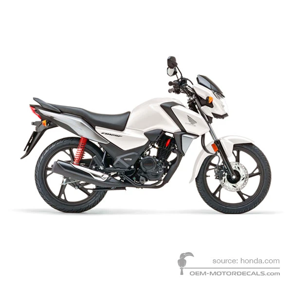 Decals for Honda CB125F 2022 - White • Honda OEM Decals