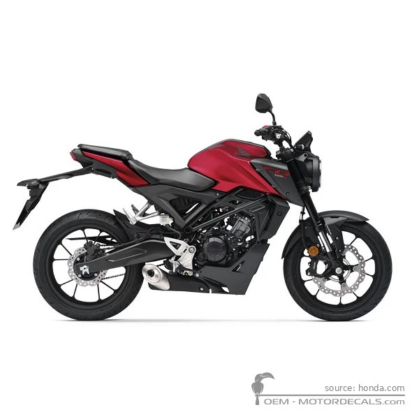 Stickers voor Honda CB125R 2024 • Honda OEM Stickers