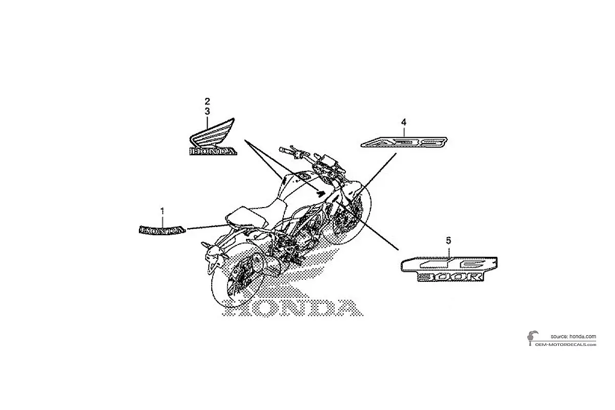Adesivi per Honda CB300R 2018 - Argento • Honda Adesivi OEM