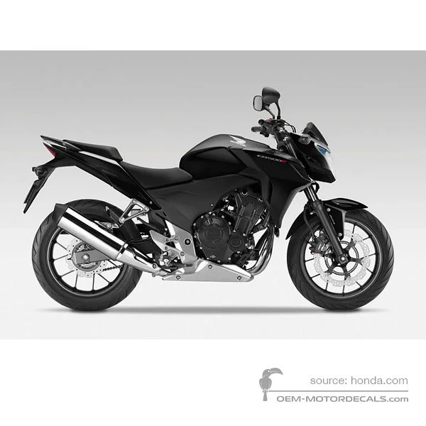 Decals for Honda CB500F 2013 - Black • Honda OEM Decals