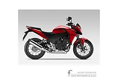 Naklejki do Honda CB500F 2013 - Czerwony • Honda Naklejki OEM