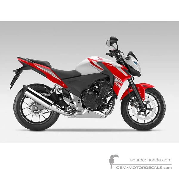 Aufkleber für Honda CB500F 2015 - Weiss • Honda OEM-Aufkleber