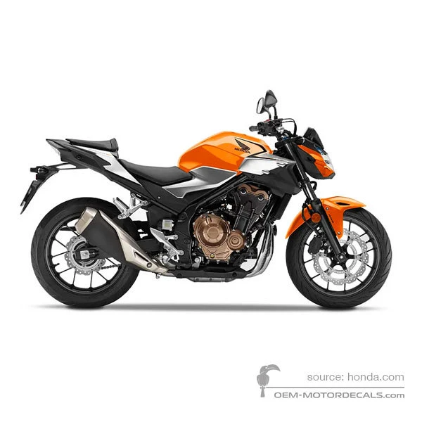 Decals for Honda CB500F 2019 - Orange • Honda OEM Decals