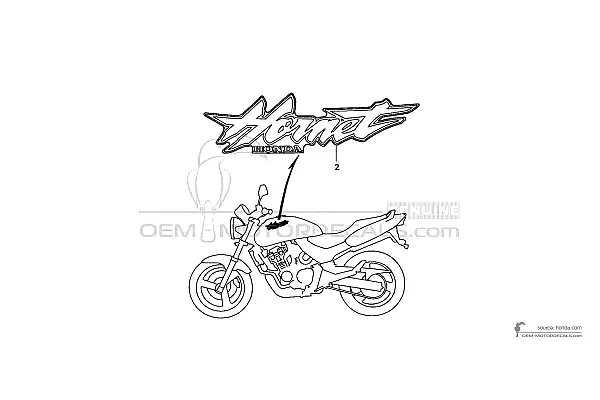 Honda CB600F HORNET 2001 - Żółty