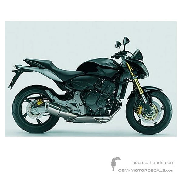 Stickers voor Honda CB600F HORNET 2008 - Zwart • Honda OEM Stickers