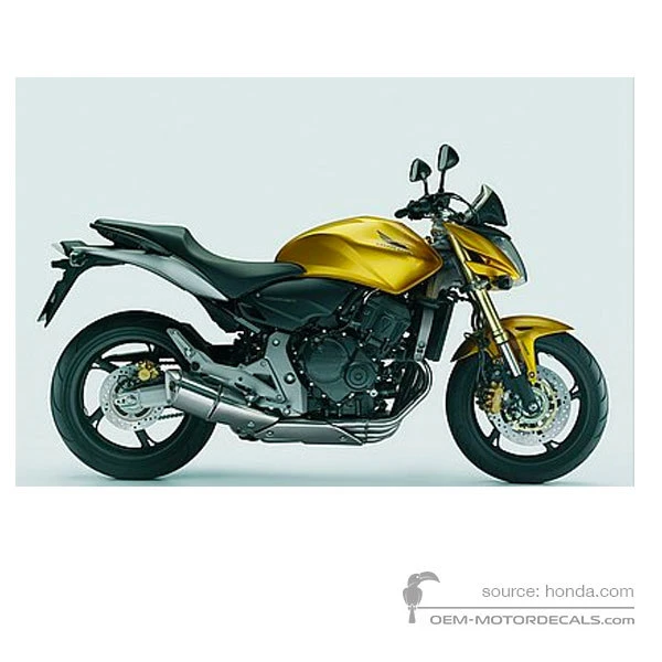 Naklejki do Honda CB600F HORNET 2007 - Żółty • Honda Naklejki OEM