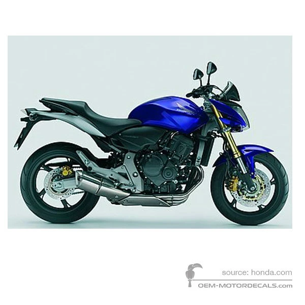 Stickers voor Honda CB600F HORNET 2007 - Blauw • Honda OEM Stickers