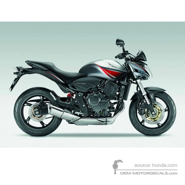 Stickers voor Honda CB600F HORNET 2009 - Zilver • Honda OEM Stickers