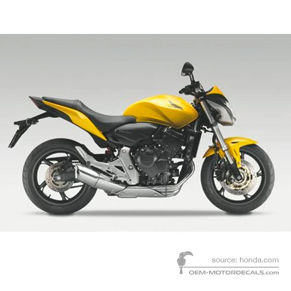 Adesivi per Honda CB600F HORNET 2011 - Giallo • Honda Adesivi OEM