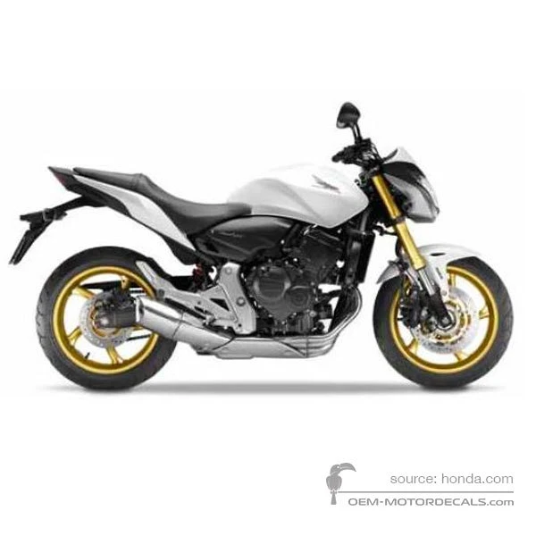 Naklejki do Honda CB600F HORNET 2013 - Biały • Honda Naklejki OEM