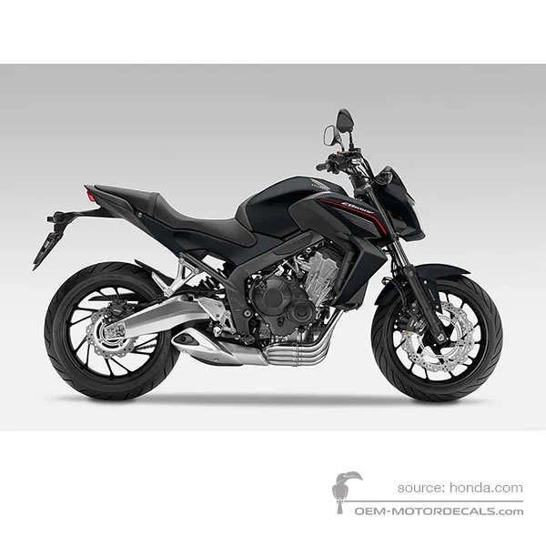 Stickers voor Honda CB650F 2014 - Zwart • Honda OEM Stickers