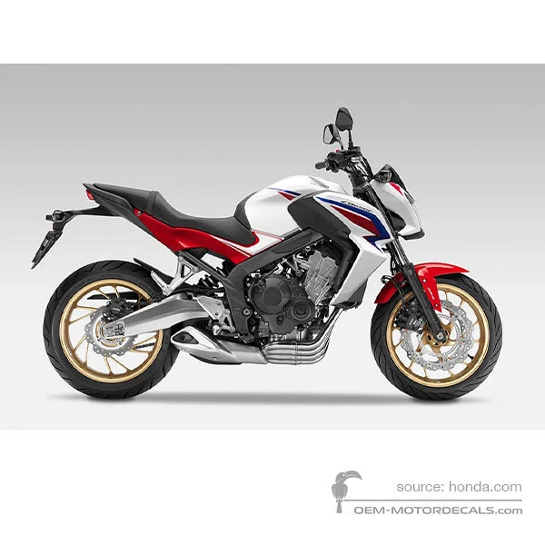 Aufkleber für Honda CB650F 2014 - Weiss • Honda OEM-Aufkleber