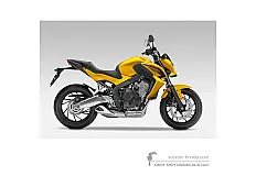Naklejki do Honda CB650F 2014 - Żółty • Honda Naklejki OEM
