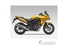 Naklejki do Honda CBF1000F 2010 - Żółty • Honda Naklejki OEM