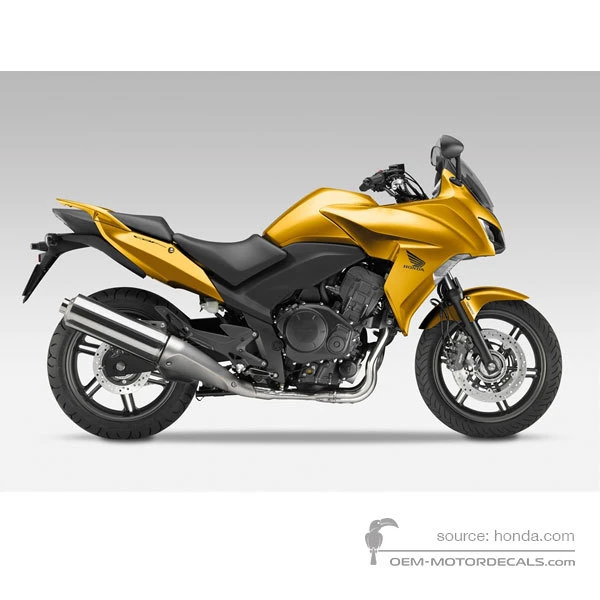 Stickers voor Honda CBF1000F 2010 - Geel • Honda OEM Stickers